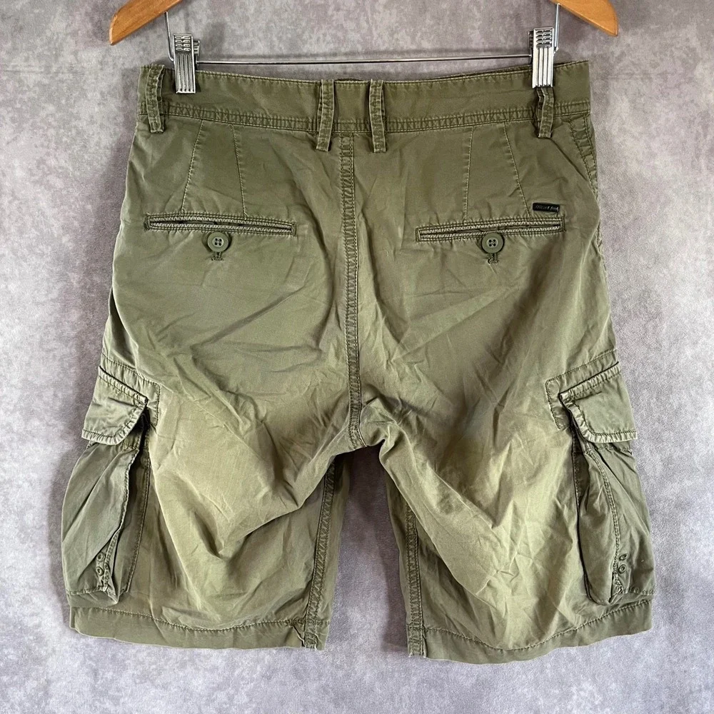 Diesel Cargo Shorts Mens Size 27 Olive Green Cotton Utility Tactical Shorts